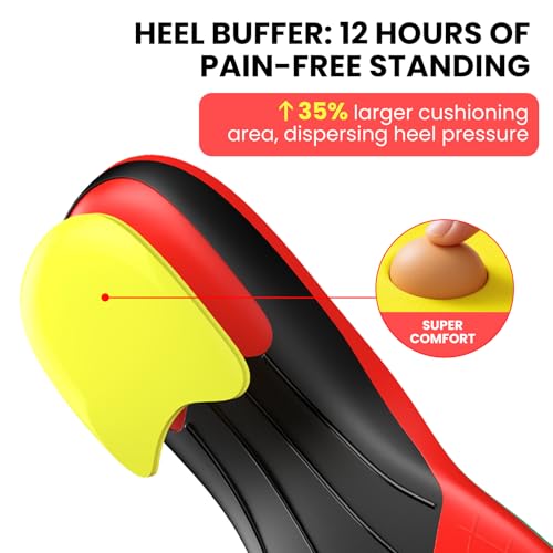 Welnove Sports Insoles for Plantar Fasciitis: Running Insoles to Prevent Injuries & Boost Performance – Shock-Absorbing Triple-Cushion Design for Marathon, Basketball, Pickleball & Hiking, XL