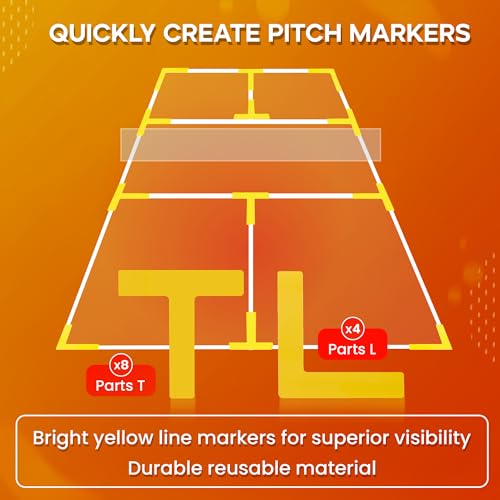 RAQSTACK - Portable Pickleball Court Marking Kit Outdoor - Draw Pickleball Lines for Outdoor Court in Minutes - Easy Setup Marker Kit for Driveways, Backyards, and Gyms - Durable & Reusable