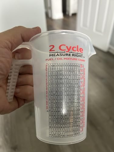 2 Stroke Oil Measuring Cup - 16 Oz Oil Gas Mixing Pitcher with 15-In-1 Ratio Conversion Chart for Outboard Motors, Chainsaws, Weed Eaters, Lawn Equipment, ATVs, Boats, Snowmobiles, Trimmers, Blowers