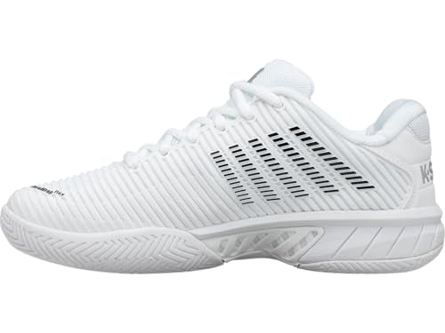 K-Swiss Women's Hypercourt Express 2 Tennis Shoe - Wide Width Pickleball Sneakers White/Black