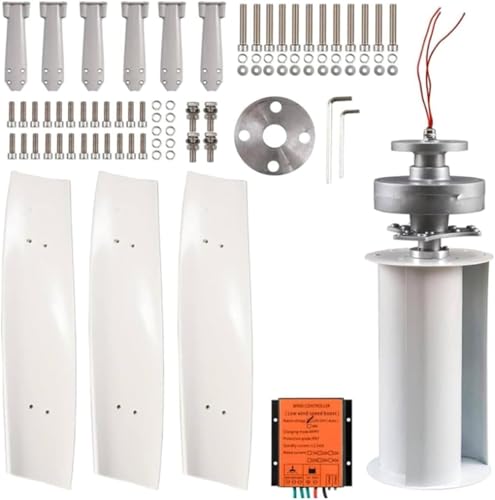 Lbxlhr 10000W/12000W Upgraded Wind Vertical Axis Turbine Generator 12V 24V 48V 220V with MPPT Controller Wind Turbine Kit for Hybrid Wind Solar System(12000w,48v)
