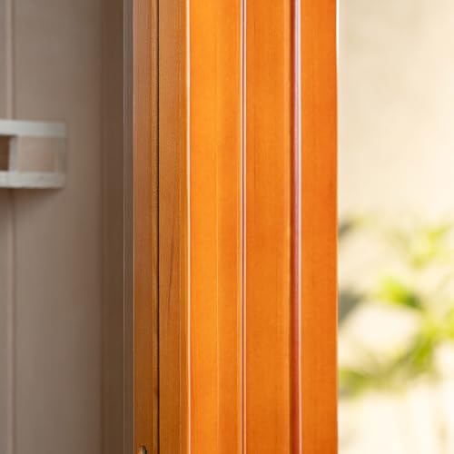 Woodbridge Infrared Home Sauna Room 2 Person Japanese Cedar Indoor Sauna with 7 Carbon Heaters, Red Light Therapy, Bluetooth Speaker, Intelligent Control Panel, Tempered Glass & Top Vent