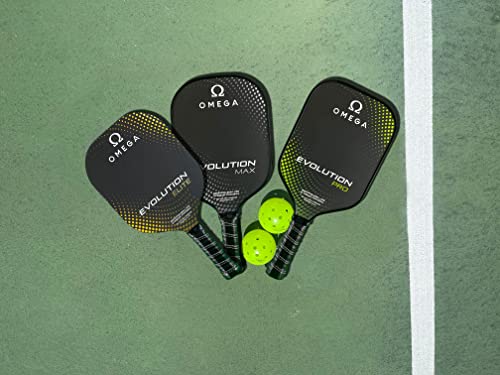 Engage Pickleball Omega Evolution Pro Pickleball Paddle - Pickleball Paddles with Thick Polymer Core - USAPA Approved Pickleball Paddles Pickleball Rackets for Adults (Black and Green)
