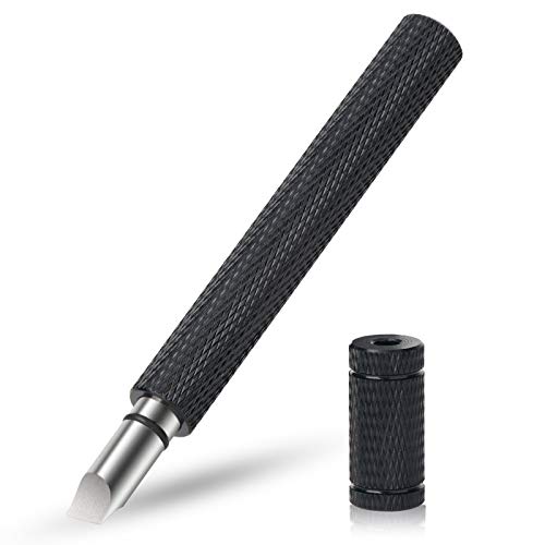 Bulex Golf Club Groove Sharpener, Re-Grooving Tool and Cleaner for Wedges & Irons - Generate Optimal Backspin - Suitable for U & V-Grooves, Black