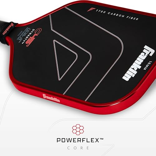 Franklin Sports PRO Pickleball Paddles – C45 Carbon Fiber Series - Official USAP + UPA Approved – Pro Player Design, Dynasty 16MM RED