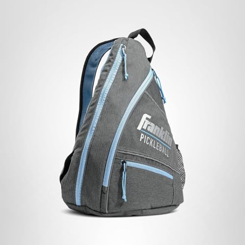Franklin Sports Pickleball Sling Bag Official Pickleball Bag of The U.S. Open Pickleball Championships Adjustable Gray/Blue