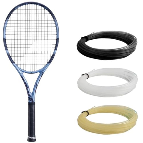 Babolat Pure Drive 11th Gen Tennis Racquet (4 1/2" Grip) Strung with White Syn Gut at Mid-Range Tension