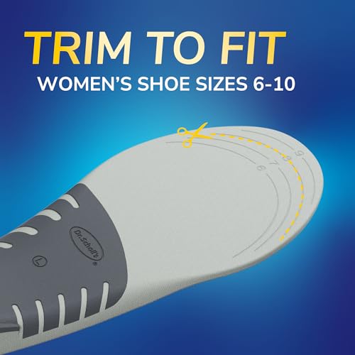 Dr. Scholl’s Flat Feet Support Insoles for Women, Size 6-10: Immediately Relieve Discomfort, Cradle Feet & Improve Ankle Alignment, Due to Overpronation,Low & Fallen Arches, Reduces Lower Body Stress
