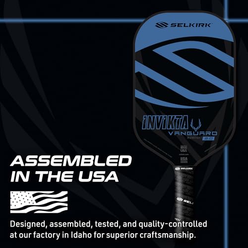 Selkirk Sport Vanguard Hybrid Pickleball Paddles | Carbon Fiber Pickleball Paddle with a Polypropylene X5 Core | Pickleball Rackets | Invikta Lightweight Blue Note