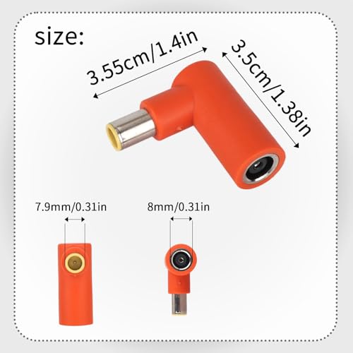 2 Pcs DC 8020 to DC 7909 Adapter, 90 Degree Solar Panel Connector Adapter Compatible with Bluetti EB3A/EB70/EB70S/AC180 & Jackery 240/290/300/500/550/1000 Portable Power Station Accessories