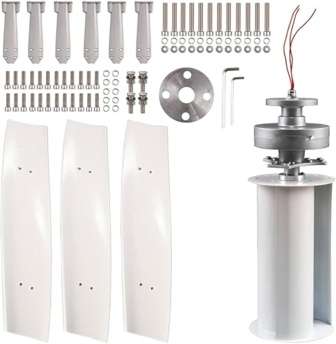 20000W Silent Vertical Wind Turbine Generator, 12V/24V/48V/220V Magnetic Levitation Windmill Kit with MPPT Controller for Residential Home & Street Lighting (48V)