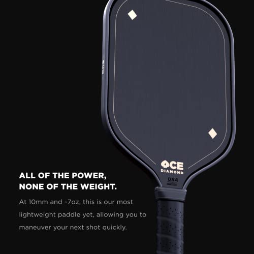 ACE Pickleball Diamond – Premium Carbon Fiber Pickleball Paddle – USAPA Approved, Professional Racket with Aramid Honeycomb Core – Elite Control and Spin