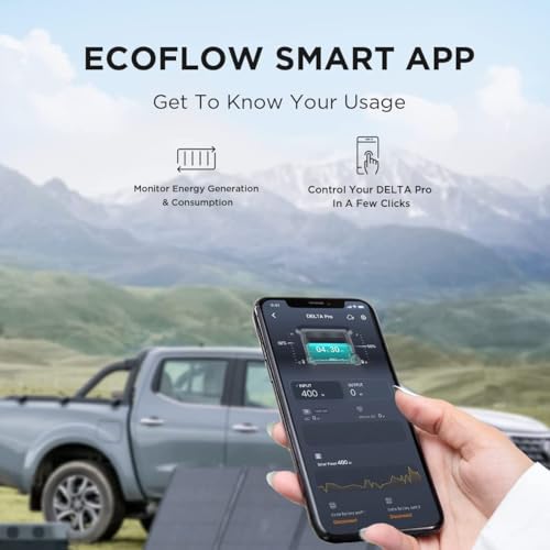 EF ECOFLOW Solar Generator 120V/3.6KWh DELTA Pro with 400W Portable Solar Panel, 23% High Efficiency, 5 AC Outlets, 3600W Portable Power Station for Home Backup Outdoors Camping RV Emergency