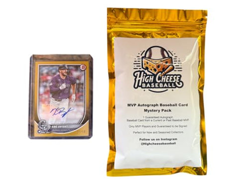 High Cheese Baseball MVP Autograph Card Pack, 1 Guaranteed Signed Baseball Card, MVPs Only