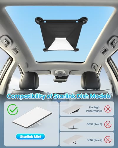 Starlink Mini Suction Cup Mount—Silicone Protective Case for Starlink Mini Accessories, Scratch-Resistant Design, Perfect for Outdoor Travel/Camping