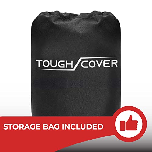 Tough Cover Zero Turn Mower Cover - 600D Marine-Grade Fabric, Black, Waterproof Outdoor Cover & UV Defense, Heavy-Duty Protection for Lawn Tractors, Universal Fit for Riding Lawn Mowers