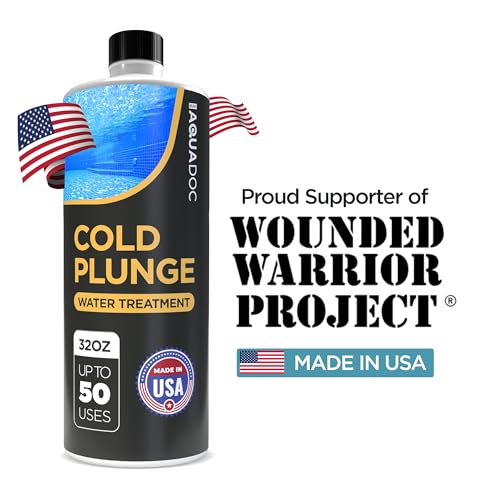 AquaDoc Cold Plunge Water Treatment - Ice Bath Cleaner and Water Stabilizer - Cold Plunge Weekly Treatment for Fresh Water - Made in USA - 32oz