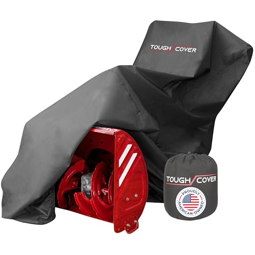 Tough Cover Snow Blower Cover - 600D Marine Grade Fabric, Snowblower Covers Waterproof Outdoor, Heavy Duty Snow Thrower Cover Universal Fit for EGO, Honda, Ariens, Ryobi, Troy Bilt, and PowerSmart