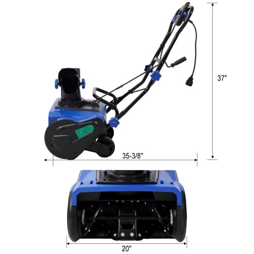 Snow Blower, 20 Inch Corded Electric Snow Blower, Snow Blowers,120V/60HZ,15 Amp & 3100 RPM Motor, 30FT Throwing Distance, 180° Rotating Chute, Snowblower for Driveway Sidewalk (Blue)