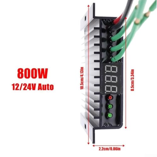 Wind Turbine Controller, 500/800W MPPT Wind Turbine Charge Controller with Overcharge Protection and Display(800w)