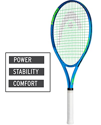 HEAD Ti. Conquest Tennis Racquet – Nano Titanium Technology, Oversized 108 sq in Head, Lightweight O-Beam Construction – Pre-Strung Beginner & Recreational Tennis Racquet