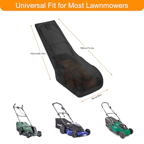 Lawn Mower Cover - Universal Fit Push Lawn Mower Cover for Outdoor UV Protection Waterproof, Dust