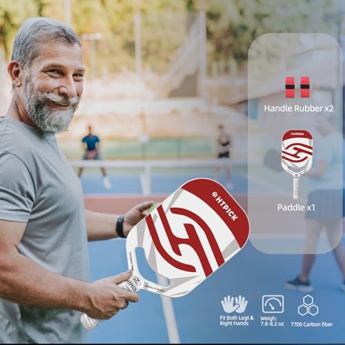 Pickleball Paddles | T700 Carbon Fiber Pickleball Paddle with Aero Throat | Hot-Press Moulding | 16mm Polymer Core | Specifically Engineered for Swing Speed and Manoeuvrability