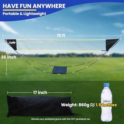 FIITY-Indoor & Outdoor-Mini Portable Pickleball Net, Easy Setup for Hallway, Driveway, Backyard, No Tools or Stakes Required