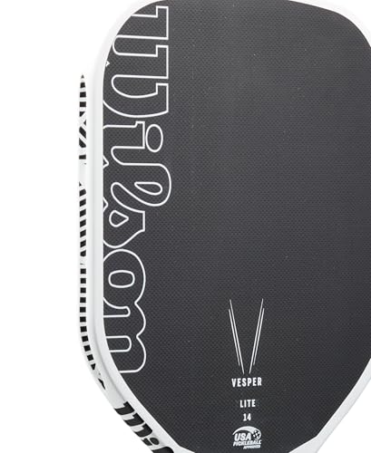 Wilson Vesper Lite Pickleball Paddle - Grip Size 1-4 1/8", Black/White
