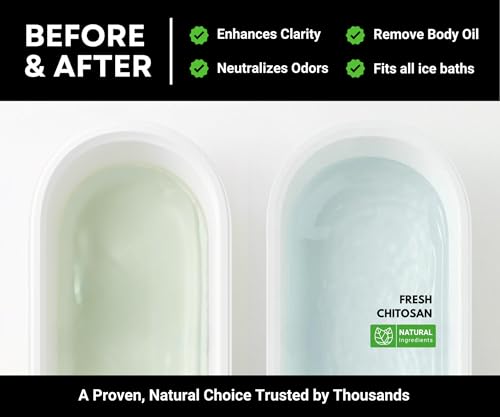 Alaskey All-in-One Cold Plunge Water Treatment – Cleaner, Clarifier, Softener & Stabilizer with Natural Chitosan for Fresh, Crystal-Clear Ice Baths | Advanced Odor Prevention