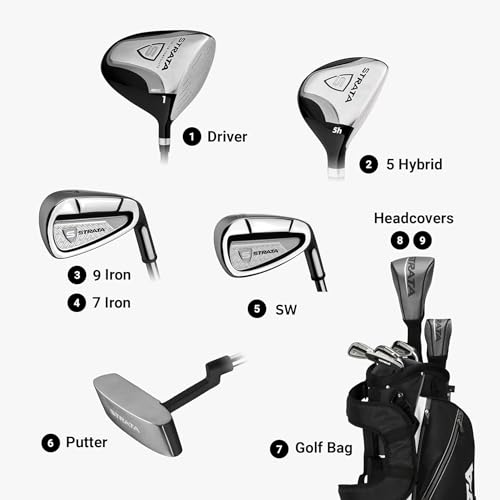 Callaway Golf Men's Strata Intro Complete 9 Piece Package Set (Gray, 9 Piece (strata Intro), Men's, Right Hand)