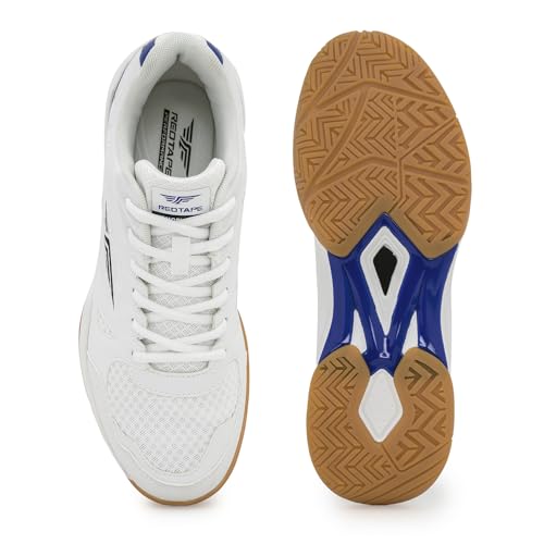Red Tape Men's White Athletic Sneaker Lightweight Casual Shoes for Pickleball, Racquetball, Walking, Travel, Outdoor Adventure & Daily Sports Soft Insole, Non-Slip Rubber Sole, Breathable Mesh Comfort