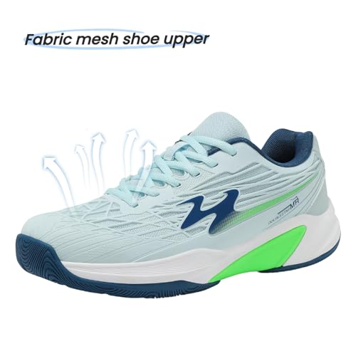 Men's Tennis Shoes for Pickleball & Badminton - Breathable Non-Slip Wide Toe Carbon Plate Athletic Shoes - Lightweight Comfortable Mens Pickleball Shoes for Tennis, Badminton, Pickleball