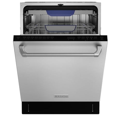 Empava 24 Inch Built-in Dishwasher, Stainless Steel Tub, 15 Place Settings, 8 Wash Cycles, 3 Racks, Dual-Dry System, Top Control, 45 dB Ultra Quiet, Energy Star & UL Certified