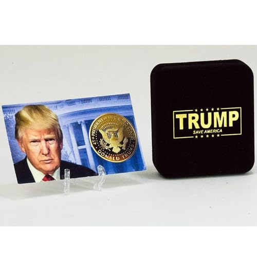 Donald J. Trump Won 2025 Gold Coin in Velvet Display Case - 47th Presidential Commemorative Gold Plated Replica Challenge Coin with Cert of Authenticity (2025 Velvet)