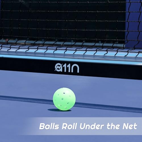 A11N SPORTS Aluminum Tournament Pickleball Net with Tension Lock System & Built-in Wheels - Conform with IFP Regulations