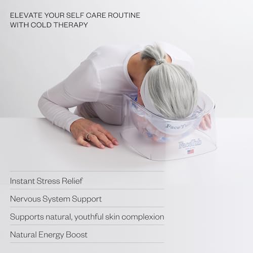 The FaceTub Cold Ice Bath, Premium Face Bowl For Ice, Face Tub Facial Cold Plunge to Support Skin Health & Relaxation, Facial Cold Plunge with Breathing Tubes, Combine Deep Breathing & Cold Plunge
