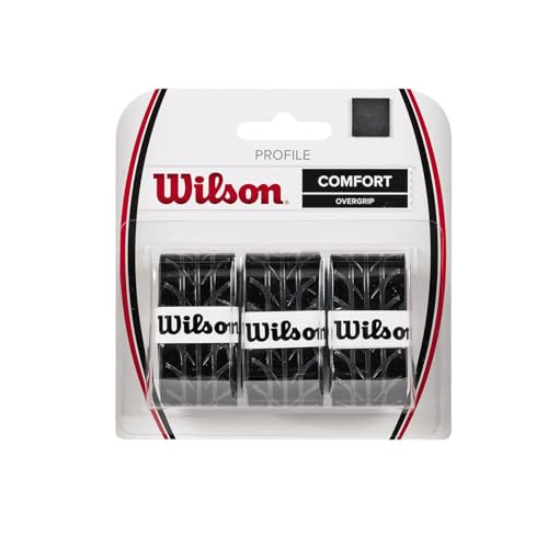 WILSON Sporting Goods Profile Tennis Racquet Over Grip, Black (WRZ4025BK)