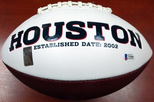 Deshaun Watson Autographed White Logo Football Beckett BAS Stock #122067