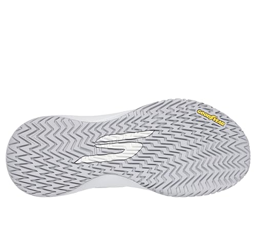 Skechers Women's Viper Court Rally Pickleball Sneaker, White, 8