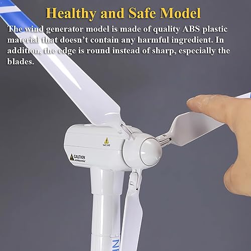 NEXTAKE Wind Turbine Model, 21.65 Inch Large Size Generator Windmill Toy Science Kit STEM Experiment With Wind-up Rotatable Blades