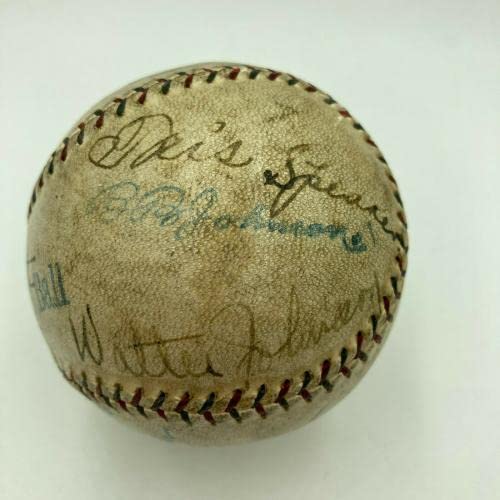 The Finest Babe Ruth Ty Cobb Walter Johnson 1925 HOF Signed Baseball PSA DNA - Autographed Baseballs