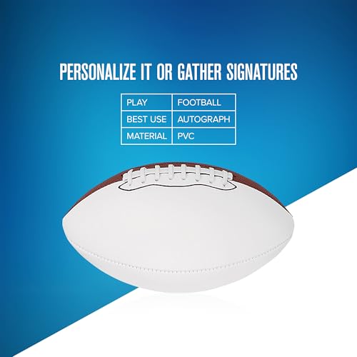 Baden Autograph Football - White Panels for Signatures | Official Size 9 | Ideal for Collecting Autographs and Memorabilia