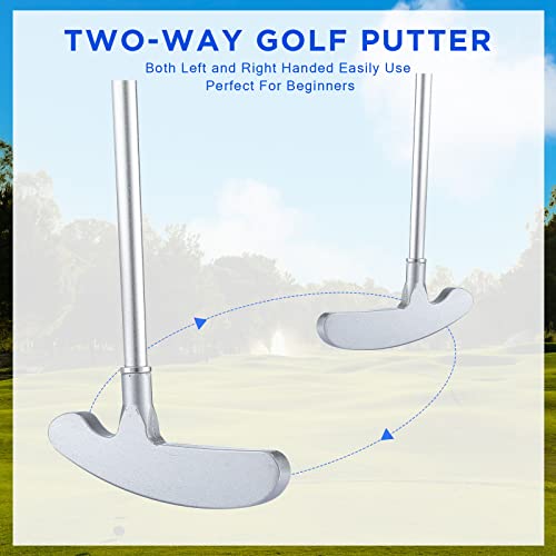 Wettarn 3 Sets Golf Putter Two Ways for Men Women Kids Club with 6 Practice Golf Balls for Left or Right Handed Golfers Indoor Outdoor(Black)