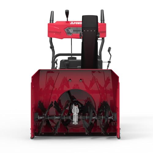 A-iPower 24 Inch Two-Stage Gas Snow Blower, Self-Propelled Snow Clearing Power, 212cc Engine with Electric Start, 190°Chute Rotation, LED Light
