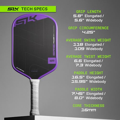 Selkirk Sport SLK ERA Power Pickleball Paddle | Carbon Fiber & Fiberglass Hybrid Face for Power, Spin & Control | Dynamic Fusion Core | Professional Pickleball Paddles | Elongated Ultraviolet