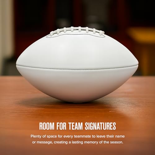 Baden Autograph Football - White Panels for Signatures | Official Size 9 | Ideal for Collecting Autographs and Memorabilia