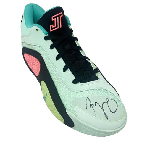 Jayson Tatum Signed Nike Jordan 2 Vortex Mint Lava Glow Sneaker R Shoe FANATICS - Autographed NBA Sneakers