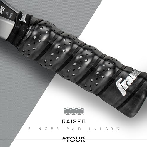 Franklin Sports Pro Pickleball Paddles - FS Tour Series Carbon Fiber Paddles - Official USA Pickleball (USAPA) Approved Racket - Tempo Pro Player - 16mm Polymer Core - Gray