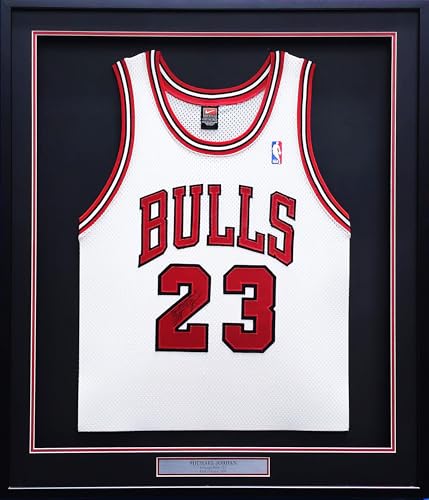 Michael Jordan Autographed Framed White Jersey "Best Wishes" JSA #YY39497